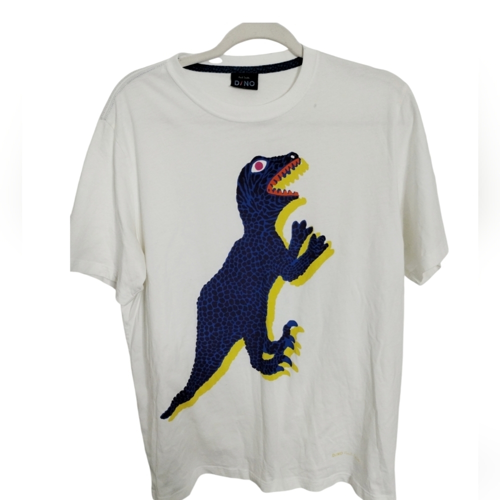 Paul Smith DINO T- Shirt Mens XXL white/multi Streetwear, Y2K, Organic Cotton
